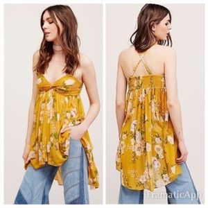 FP -Mirage Sheer Hi-Low Floral Cami/Tunic